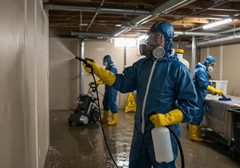 Basement Sanitization and Antimicrobial Treatment process in Shady Spring, WV