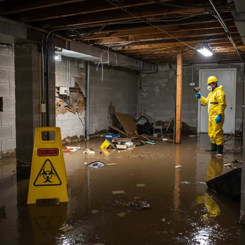 Flooded Basement Electrical Hazard in Shady Spring, WV Property