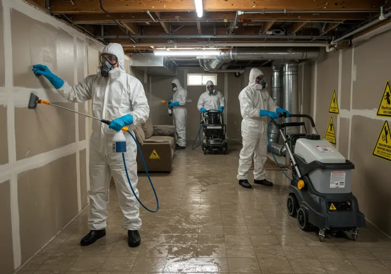Basement Moisture Removal and Structural Drying process in Shady Spring, WV